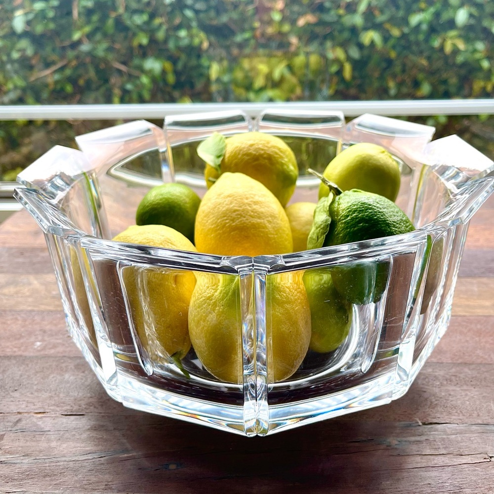 WILLIAM BOUNDS 1970 Vintage Grainware Angular REGAL Lucite Acrylic Bowl LRG 12"